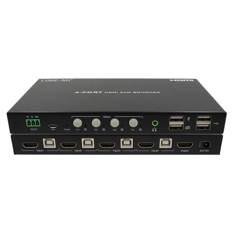 HDCP2.2 1.4 4K KVM Switch HDMI YUV4:44 8bit com extracção de áudio analógico