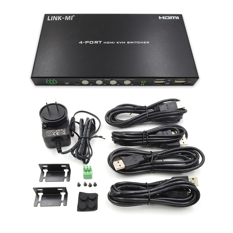 HDCP2.2 1.4 4K KVM Switch HDMI YUV4:44 8bit com extracção de áudio analógico