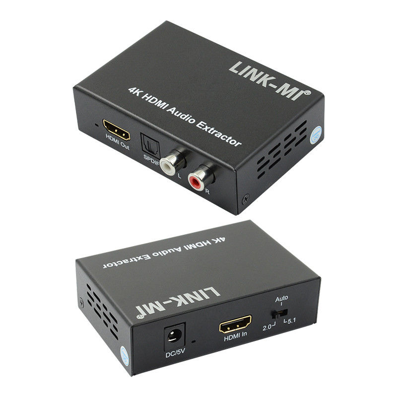 Extractor de áudio HDMI 2K 4K para Apple TV Blu-Ray Player Suporte a EDID 3D