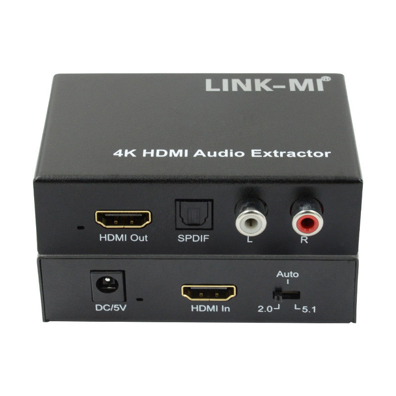 Extractor de áudio HDMI 2K 4K para Apple TV Blu-Ray Player Suporte a EDID 3D