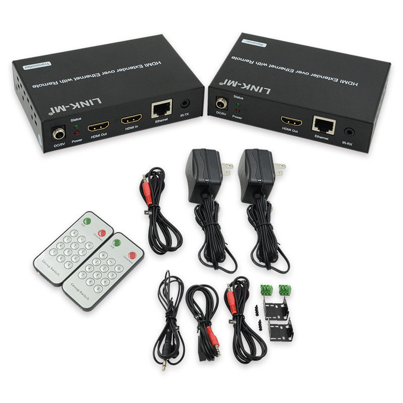 Distribuição de extensor HDMI de 120M por IP Extensor com controle remoto LED RS232 AV por IP