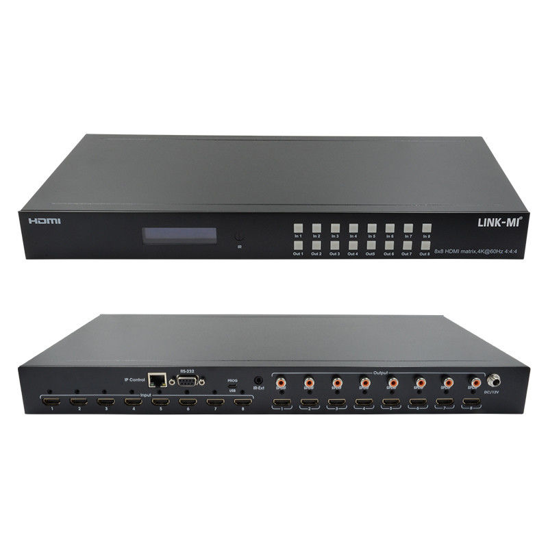 8x8 4K HDMI Modular Matrix Switcher com SPDIF Out IP Web GUI Control para 8 Displays UHD