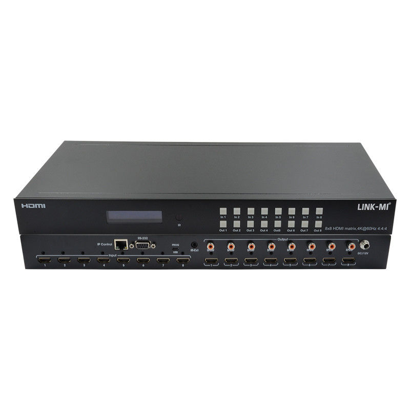 8x8 4K HDMI Modular Matrix Switcher com SPDIF Out IP Web GUI Control para 8 Displays UHD