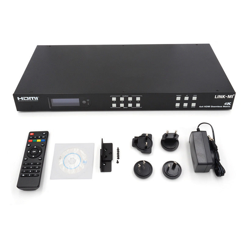HDMI 4K Seamless Video Wall Splitter HDMI Matrix Switcher 2X2 4 em 4 fora