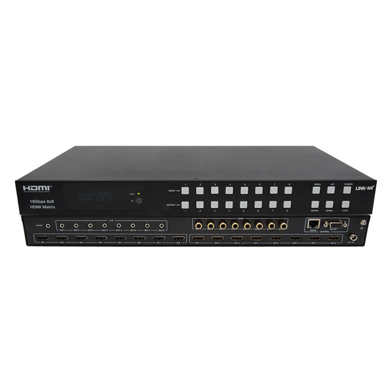 18Gbps 8x8 Matrix Switcher com Função ARC Suporte 4K2K 60Hz YUV 4:4:4