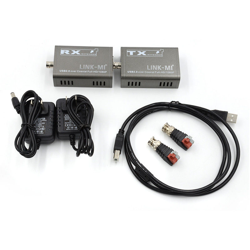 50M KVM Extender para Câmera 1080P USB Extender através de cabo coaxial Kvm através de fibra