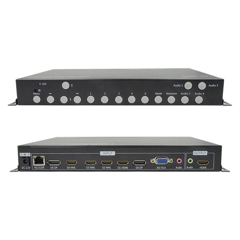 PIP POP HDMI Multi Viewer 4k 4x1 com IR Remote RS232 Control Center Control