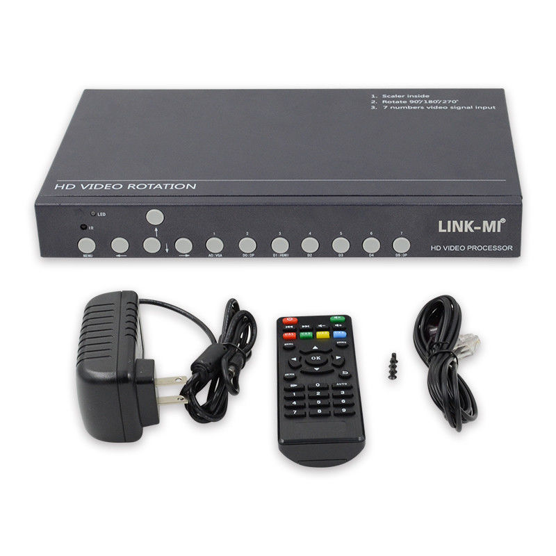 12V HDMI Video Wall Controller Rotador de vídeo 90 180 270 Graus HD Video Upscaling Switch rotativo