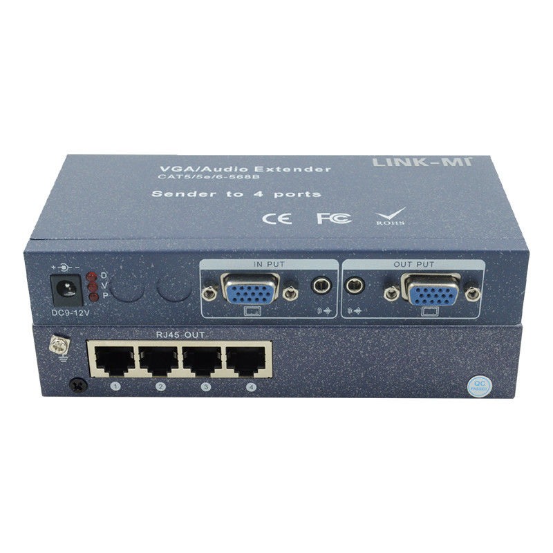 15 pin 4 Port VGA Extender 1 a 4 VGA Splitter 4 canais Video UTP Extender