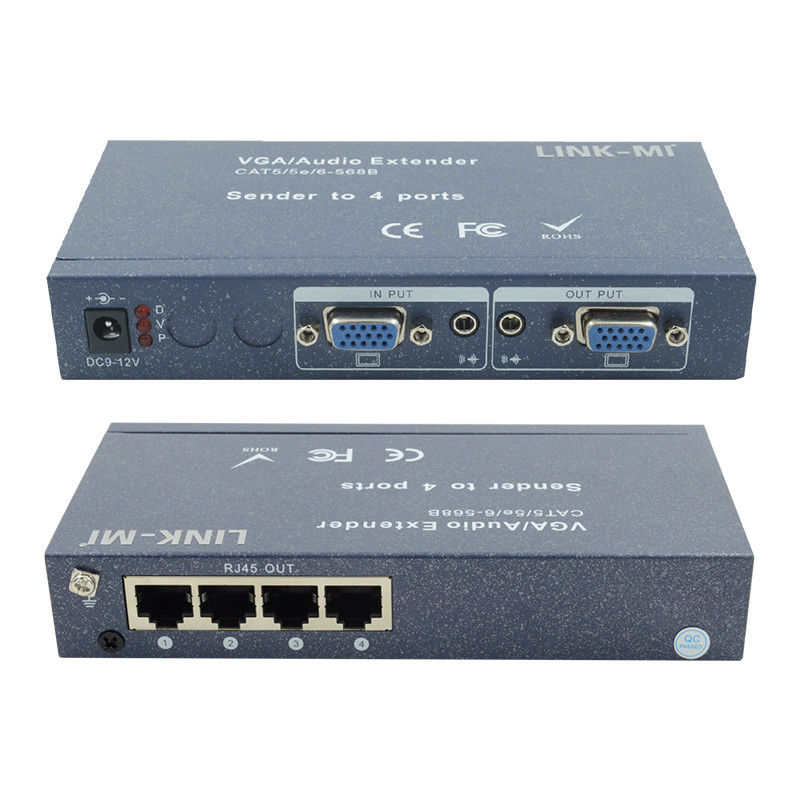 15 pin 4 Port VGA Extender 1 a 4 VGA Splitter 4 canais Video UTP Extender
