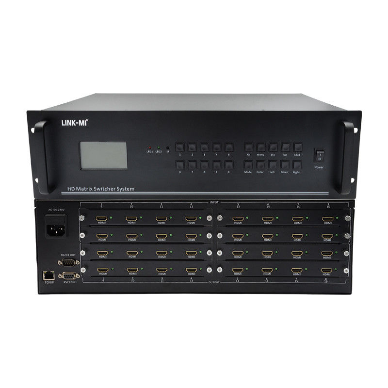 16 In 16 Out HDMI Matrix Switch 4K 16X16 Video Matrix Suporte VGA DVI entrada de sinal SDI