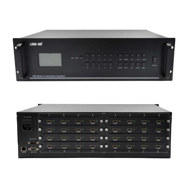 16 In 16 Out HDMI Matrix Switch 4K 16X16 Video Matrix Suporte VGA DVI entrada de sinal SDI