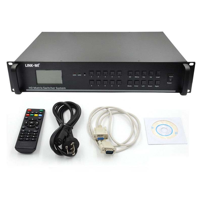 4K Matriz de Vídeo Áudio 8X8 HDMI Matriz Switcher Sistema RS232 TCP/IP Controle remoto