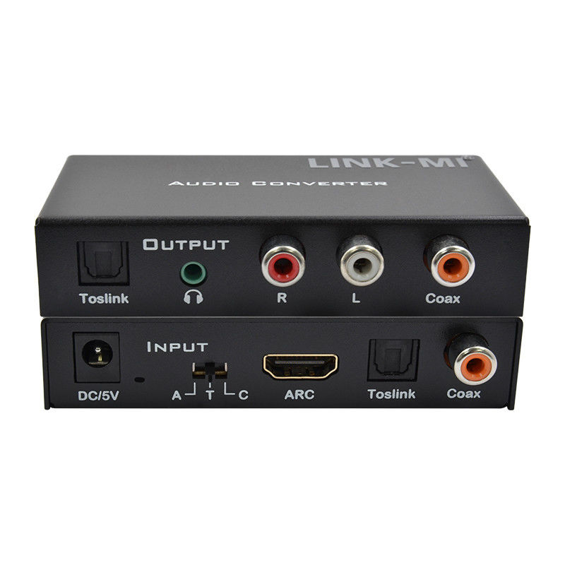 Dac Converter Digital Analog Audio Converter Suporte HDMI ARC Toslink Coax Digital Audio