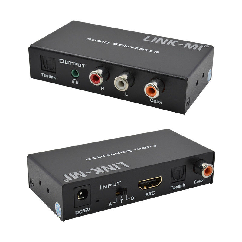 Dac Converter Digital Analog Audio Converter Suporte HDMI ARC Toslink Coax Digital Audio