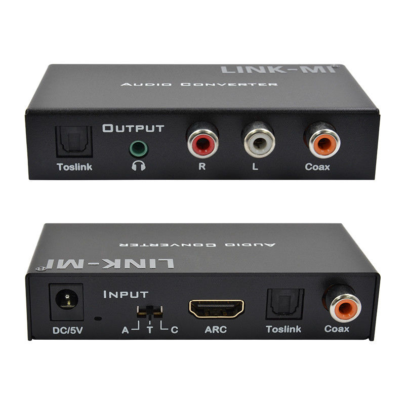 Dac Converter Digital Analog Audio Converter Suporte HDMI ARC Toslink Coax Digital Audio