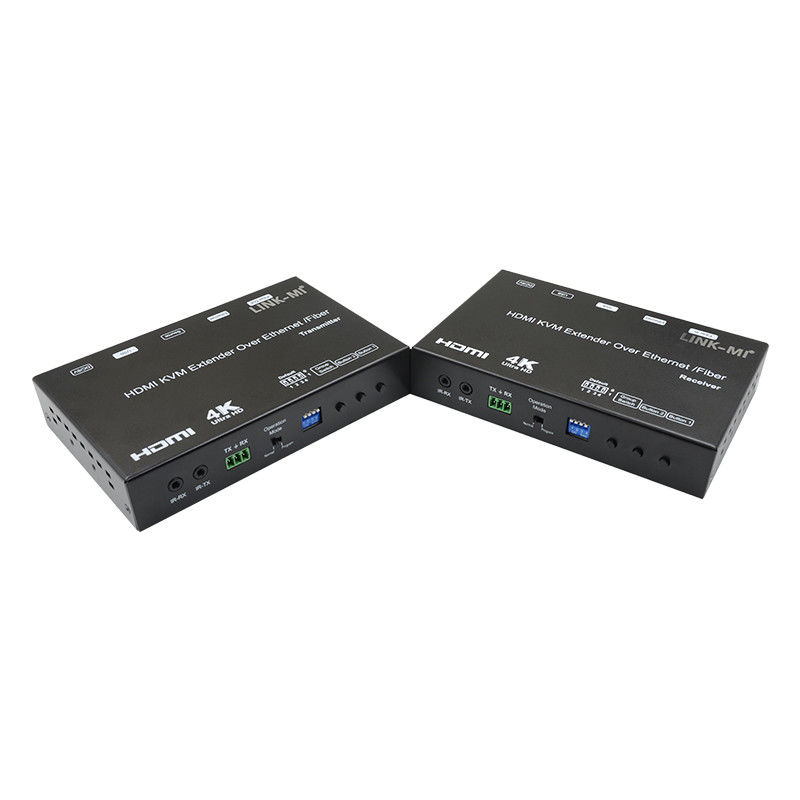 HDMI USB AV Sobre IP KVM Extender Sobre Fibra Apoio POE RS232 Unicast Multicast
