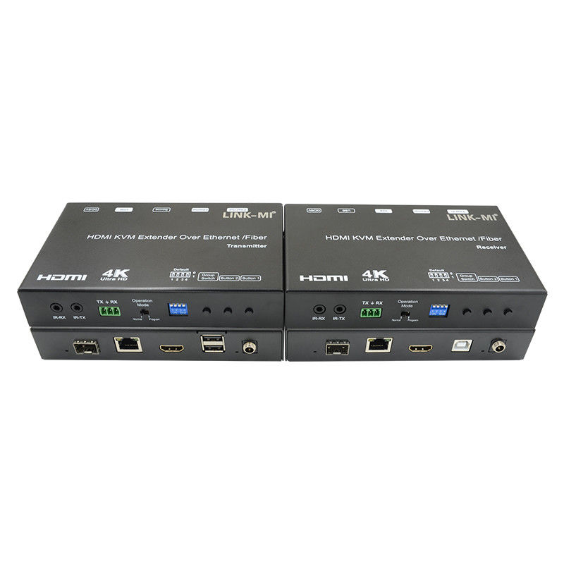 HDMI USB AV Sobre IP KVM Extender Sobre Fibra Apoio POE RS232 Unicast Multicast