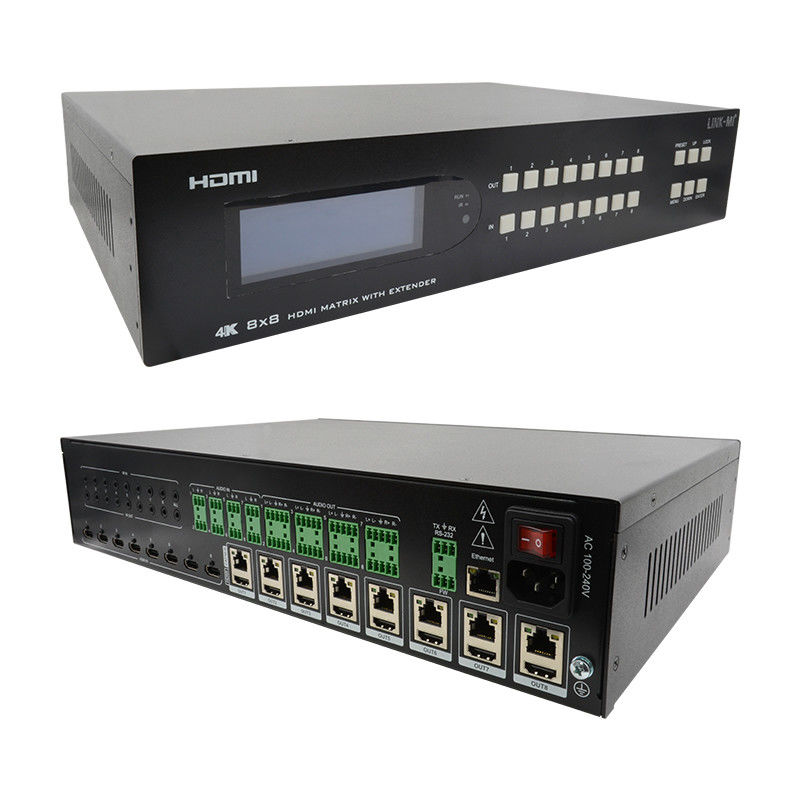 8X8 HDMI Matrix Extender até 70m 8 HDMI Loop Out 4K60Hz HDMI Switch de vídeo