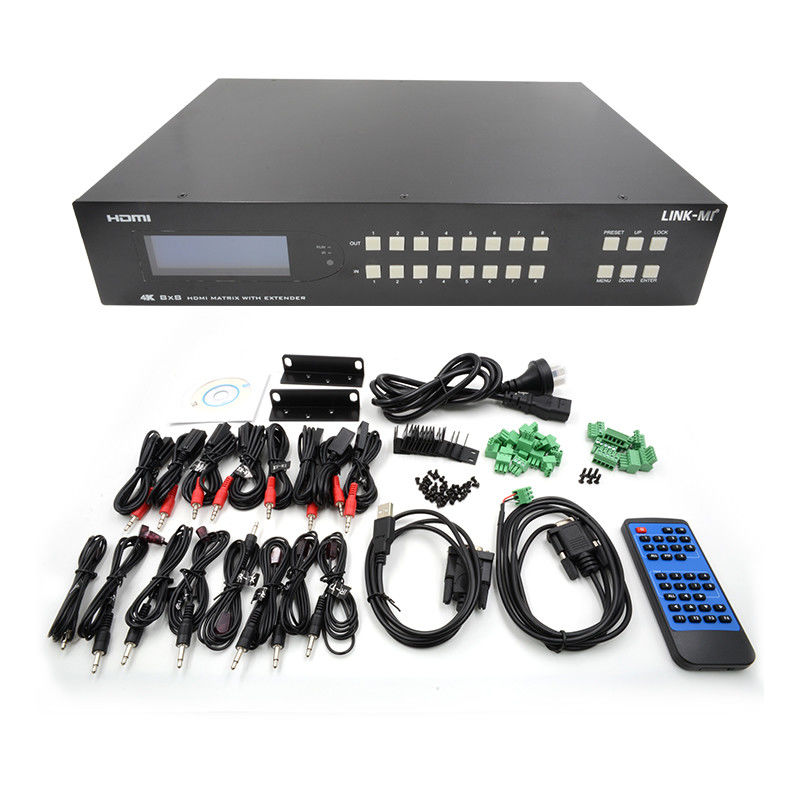 8X8 HDMI Matrix Extender até 70m 8 HDMI Loop Out 4K60Hz HDMI Switch de vídeo