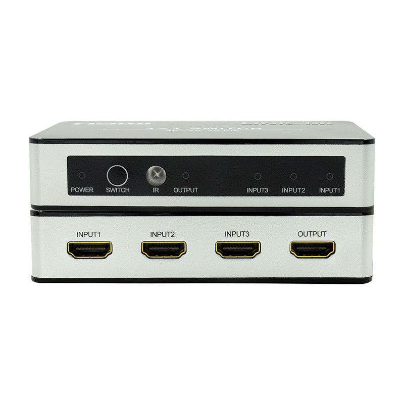 4K2K HDMI Switch 3x1 HDMI Splitter 5V 1A Suporte PIP 3D 3 para 1 Switch de vídeo