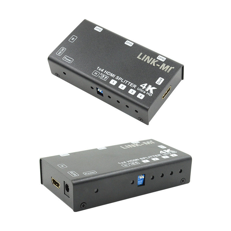 1X4 Video Splitter HDMI 4k 60Hz AV Splitter Suporte 3D EDID Para 4 TVs Ultra HD