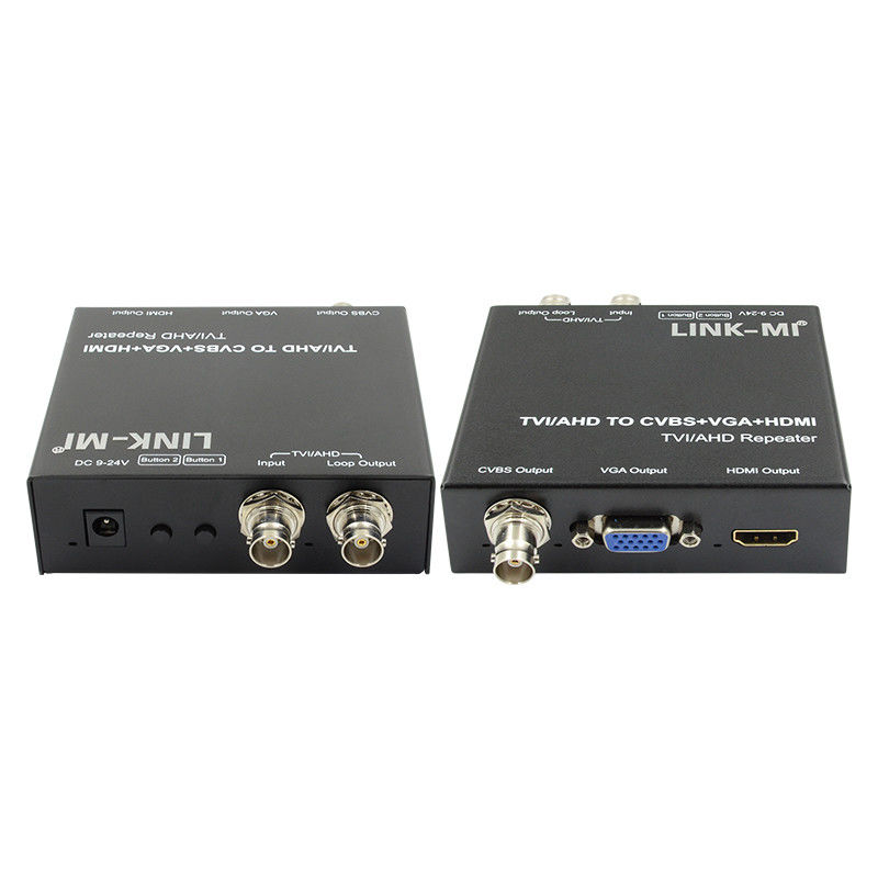 720P 60Hz AHD para conversor HDMI TVI CVI para HDMI CVBS VGA Video Converter