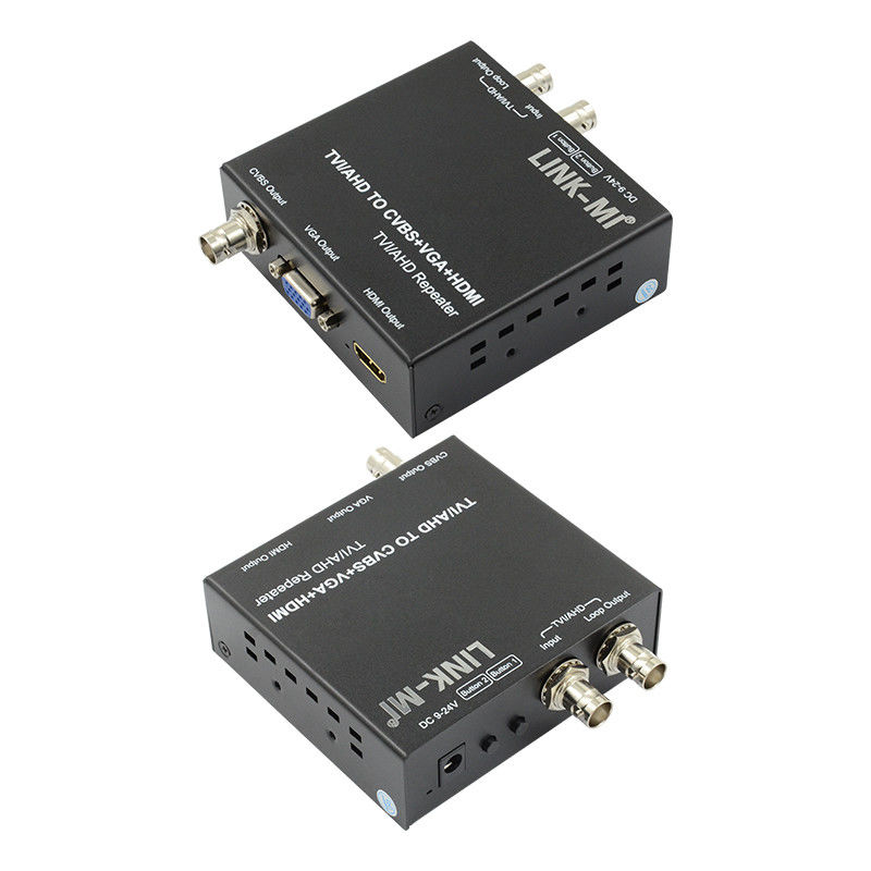 720P 60Hz AHD para conversor HDMI TVI CVI para HDMI CVBS VGA Video Converter