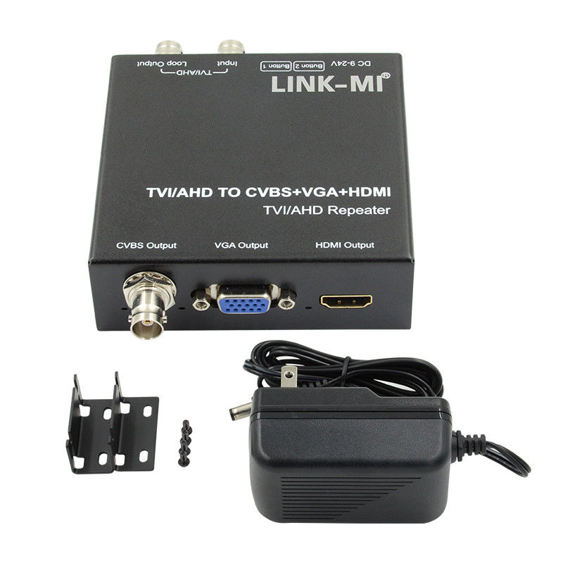 720P 60Hz AHD para conversor HDMI TVI CVI para HDMI CVBS VGA Video Converter