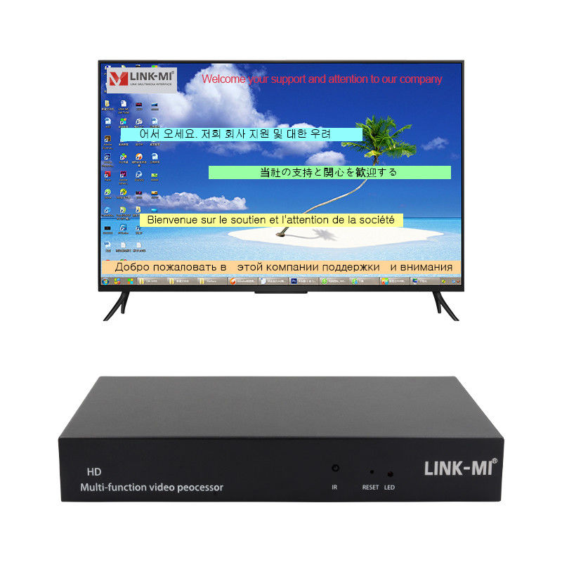 Multilínguas RS232 HDMI Video Wall Controller HD Caption Adder Processador de vídeo HDMI
