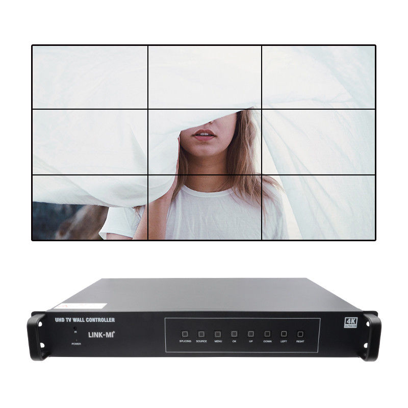 Processador de parede de vídeo 3x3 4K com rotação de imagem Roaming Window Controller 3x3 4k