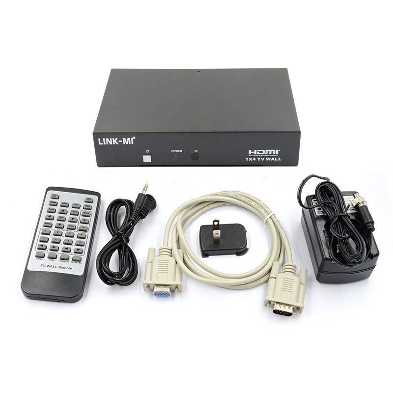 LM-TV04L HDMI 1x4 TV WALL Suporte Fontes de entrada de reprodução CVBS/VGA/HDMI/USB