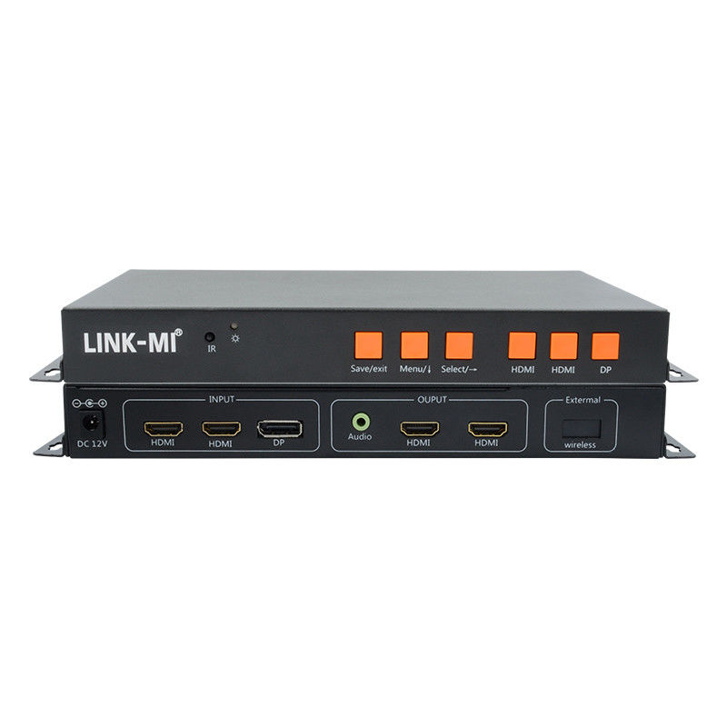 Suporte para controlador de parede de vídeo 4K de entrada móvel/HDMI/DP para 2 telas