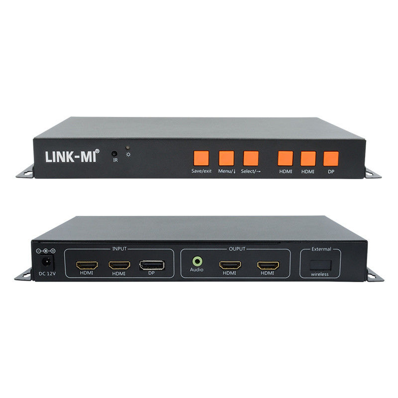 Suporte para controlador de parede de vídeo 4K de entrada móvel/HDMI/DP para 2 telas