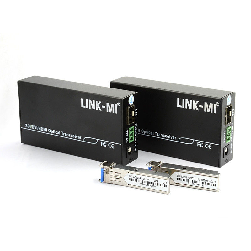 1550/1310nm Fibra Full HD Transmissor óptico e receptor com entrada de áudio de 3,5 mm