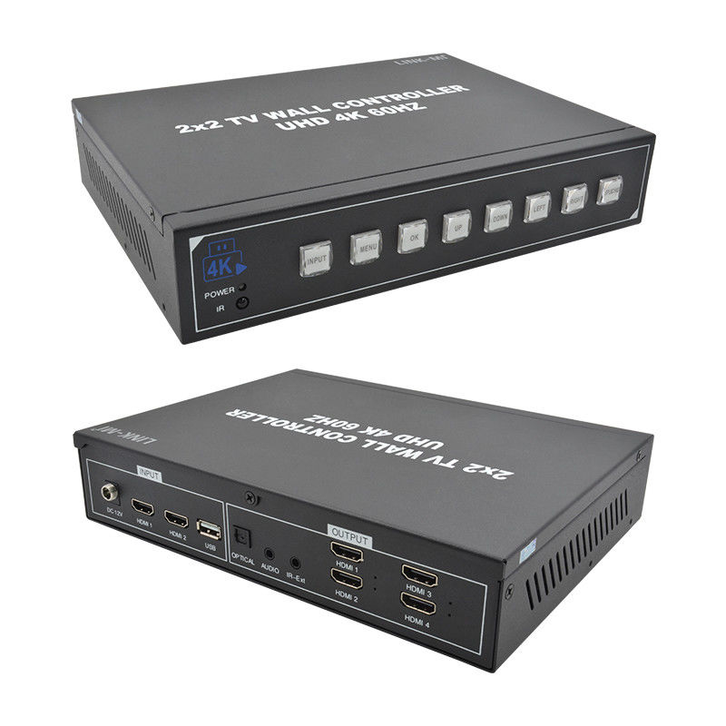 1X4 1X3 1X2 2X1 3X1 4X1 UHD TV Wall Processor para Max. 3840x2160 60Hz Resolução de entrada