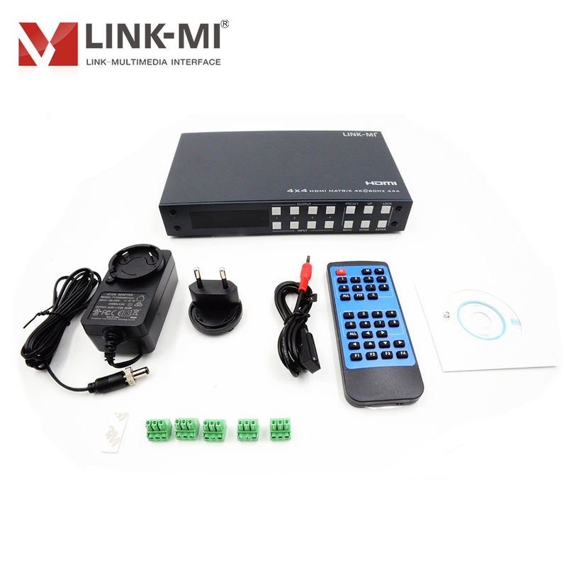 HM-4x4 9-18V AV HDMI Matrix Distribuição Para USB Tipo HDMI Switch